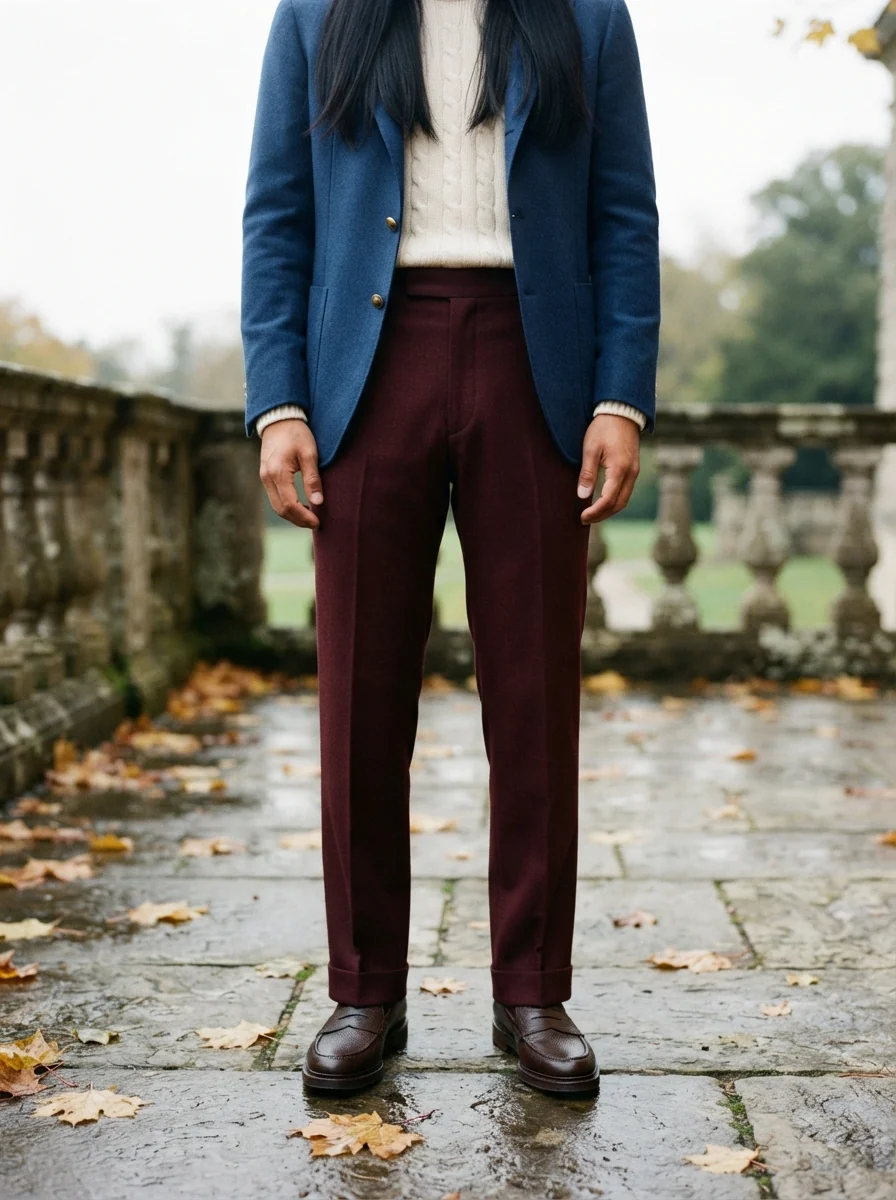 Autumnal Heritage Groom Elegance
