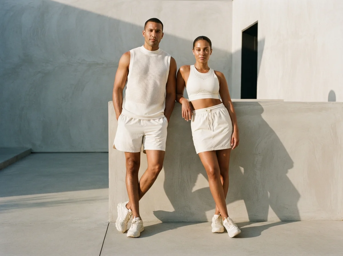 Sculpted Monochrome Athleisure
