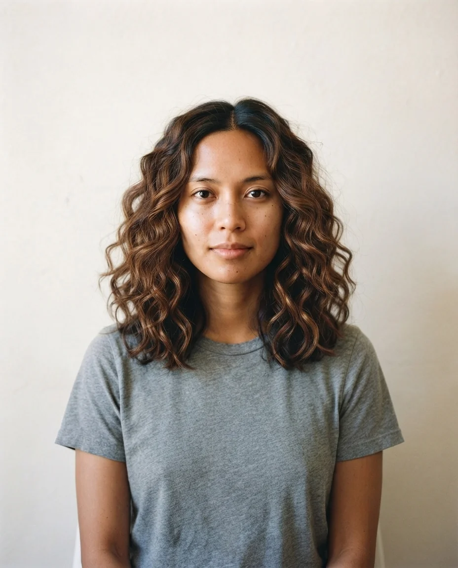 Curly Chestnut Lob