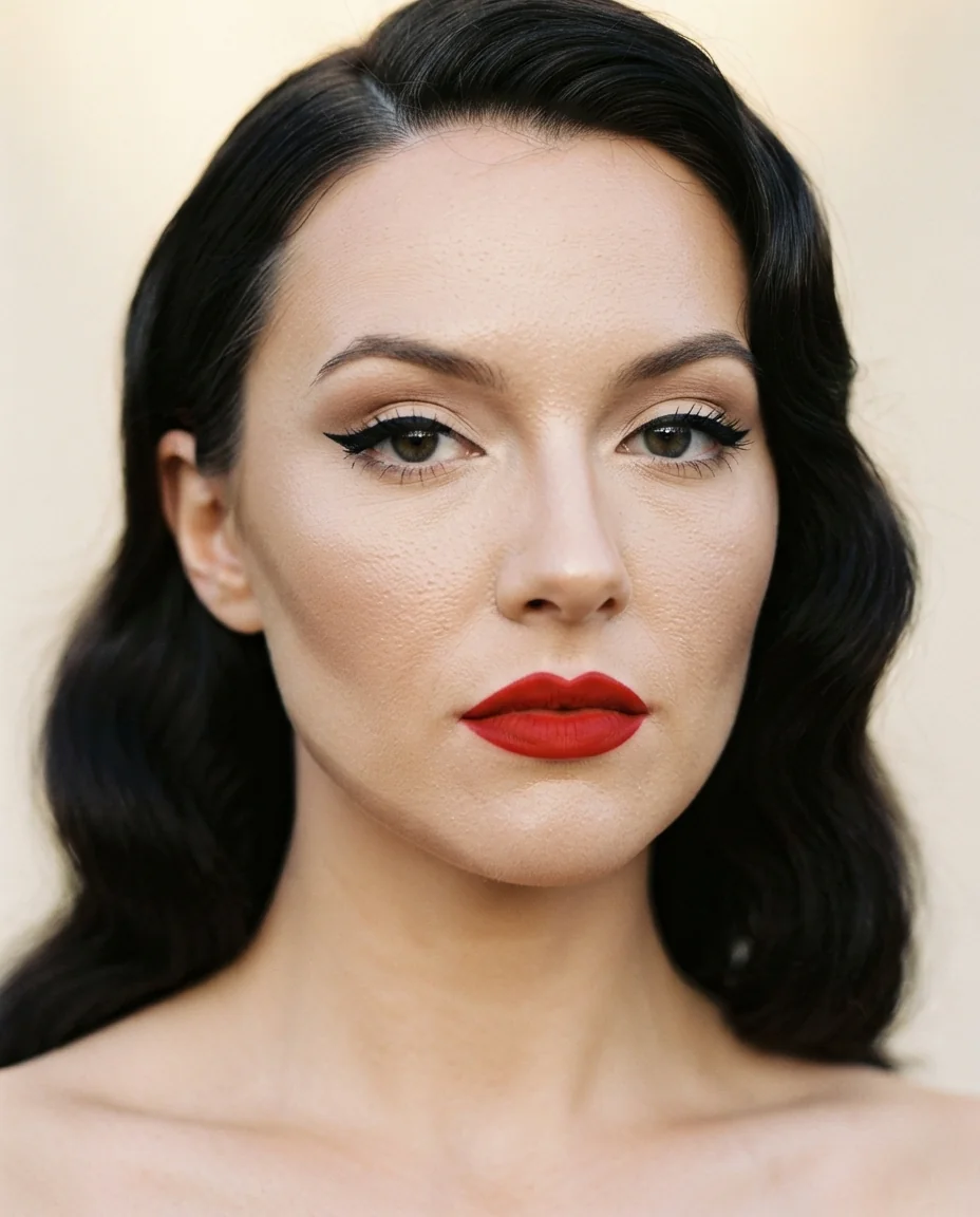 Classic Crimson Retro Glamour