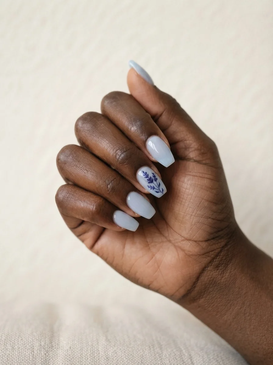 Sheer Indigo Blossom