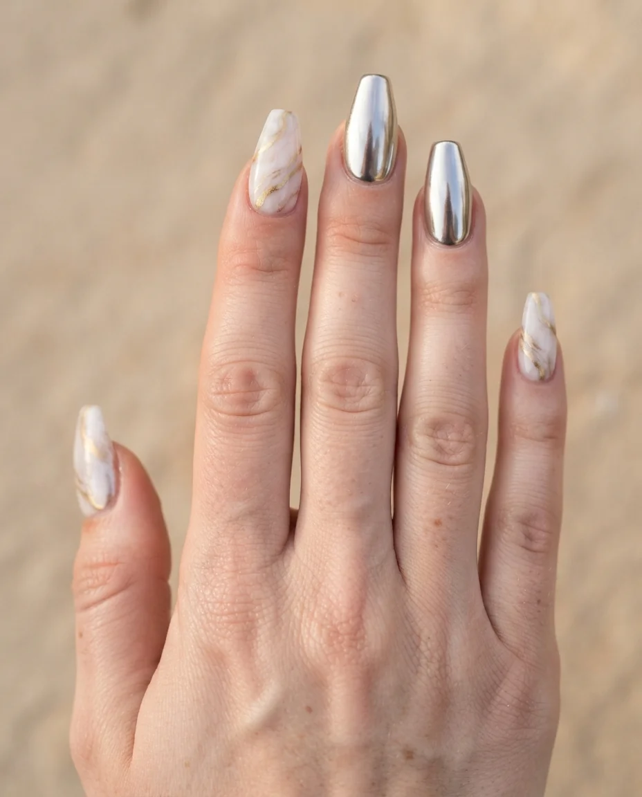 Molten Gold Marble Chrome