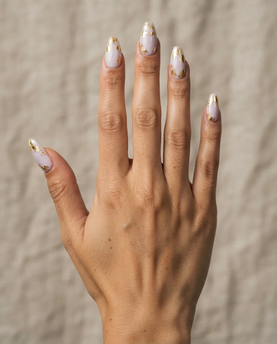Lavender and Gilded Leaf