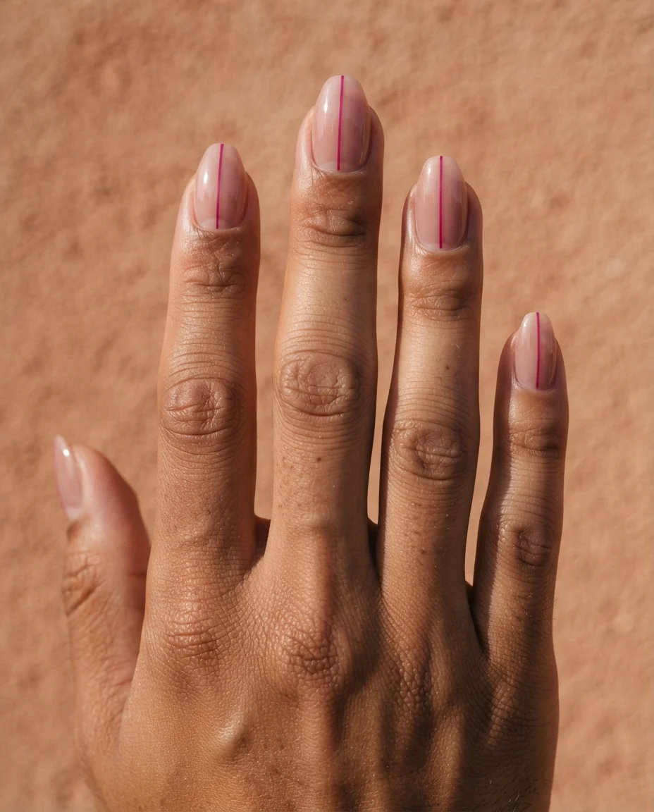 Minimalist Fuchsia Line Accent
