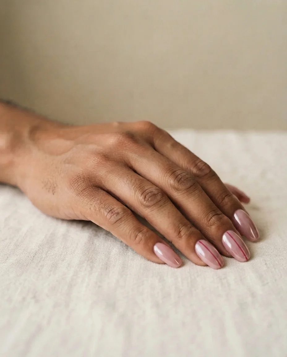 Dusty Rose Chrome Minimalist