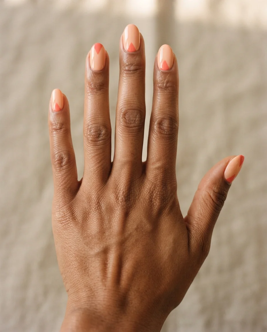 Warm Coral Line Geometry