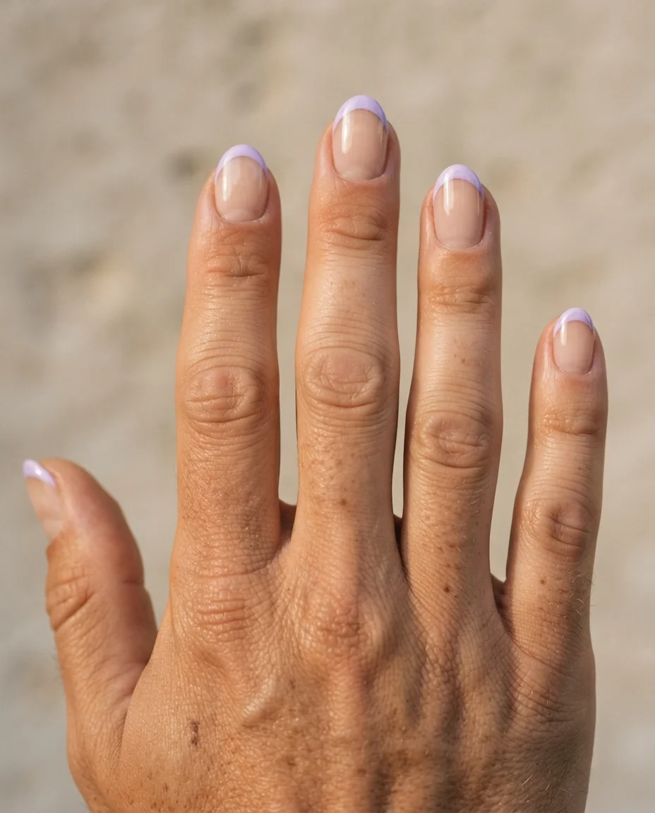 Lavender Tip French Manicure