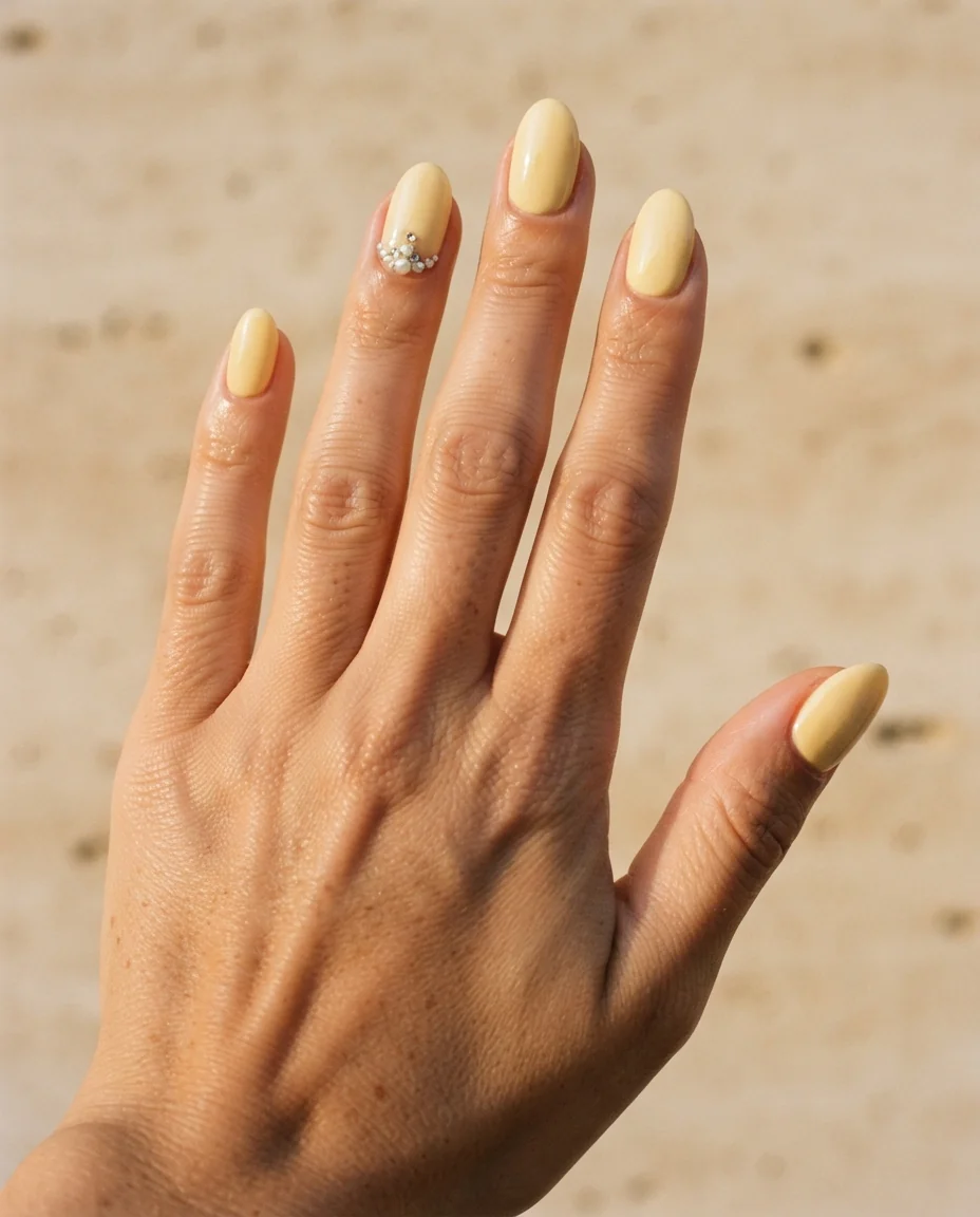 Butter Yellow and Crystal Accent