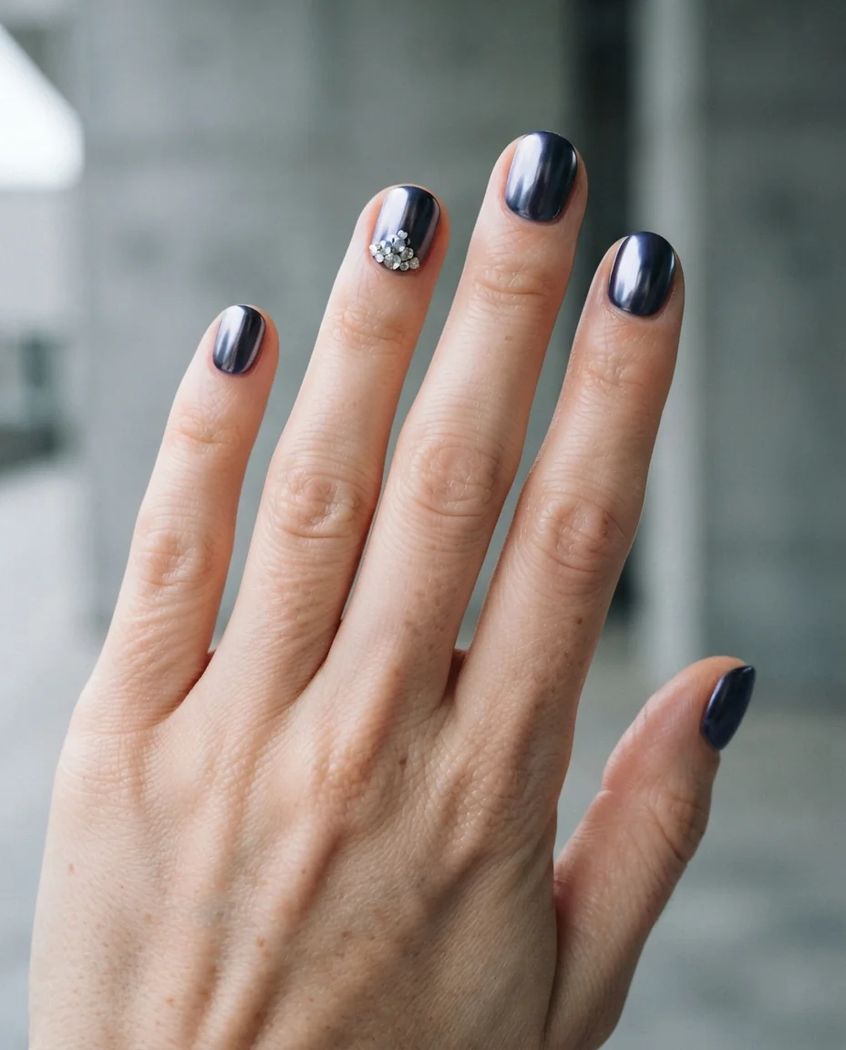 Reflections in Indigo Chrome