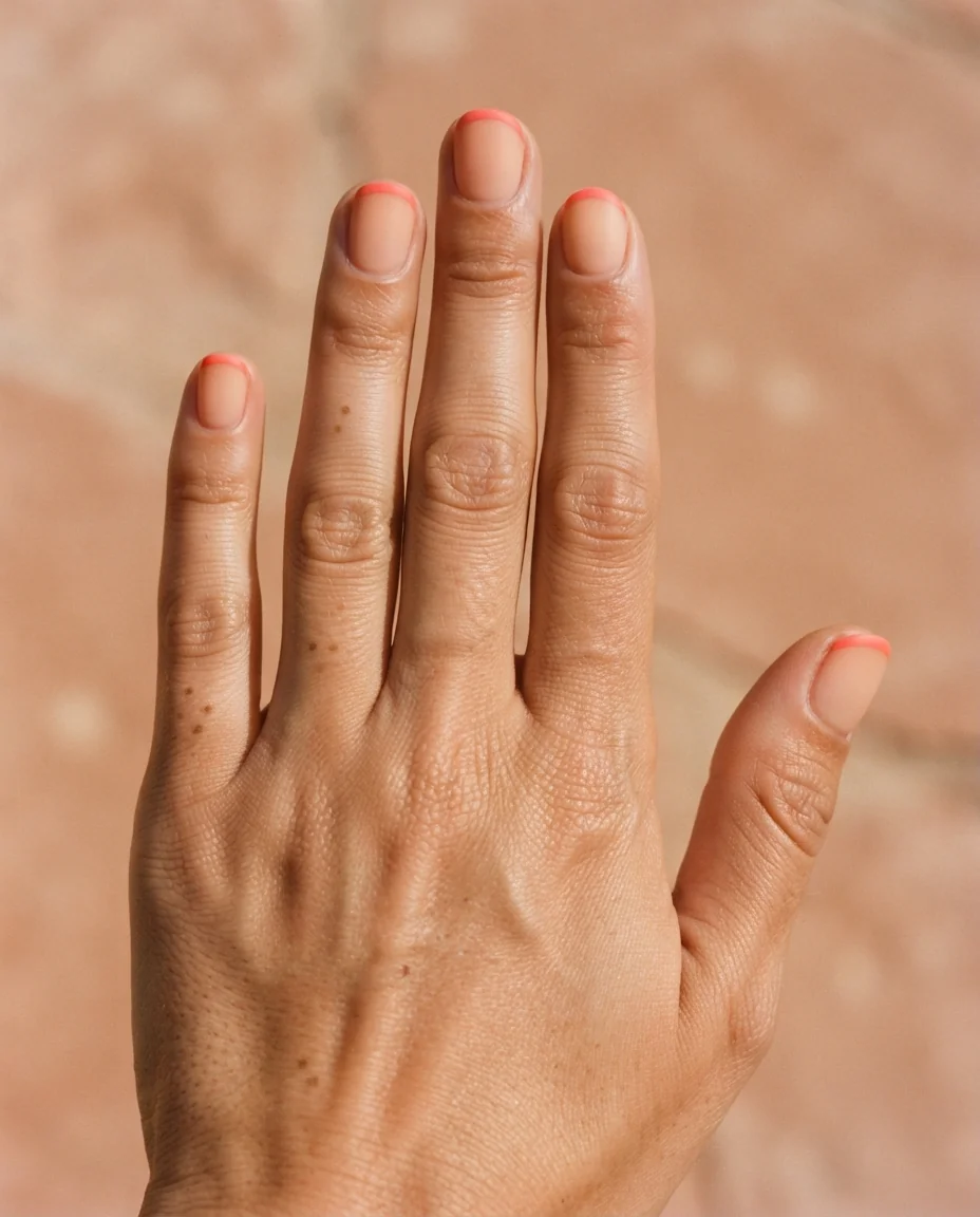 Velvet Peach French Tips