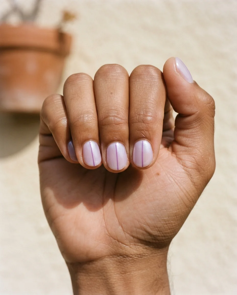 Minimal Shimmer Lilac Lines