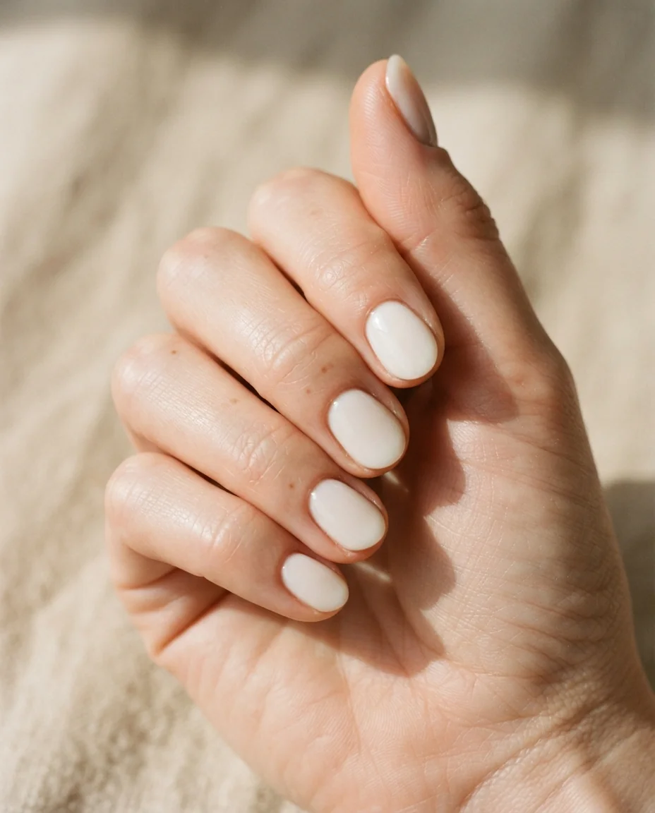 Sheer Ivory Minimalist Curve