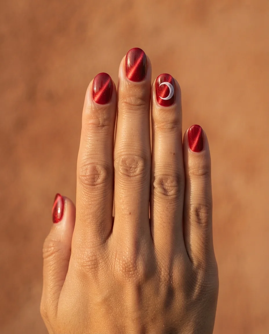 Crimson Eclipse Cat Eye
