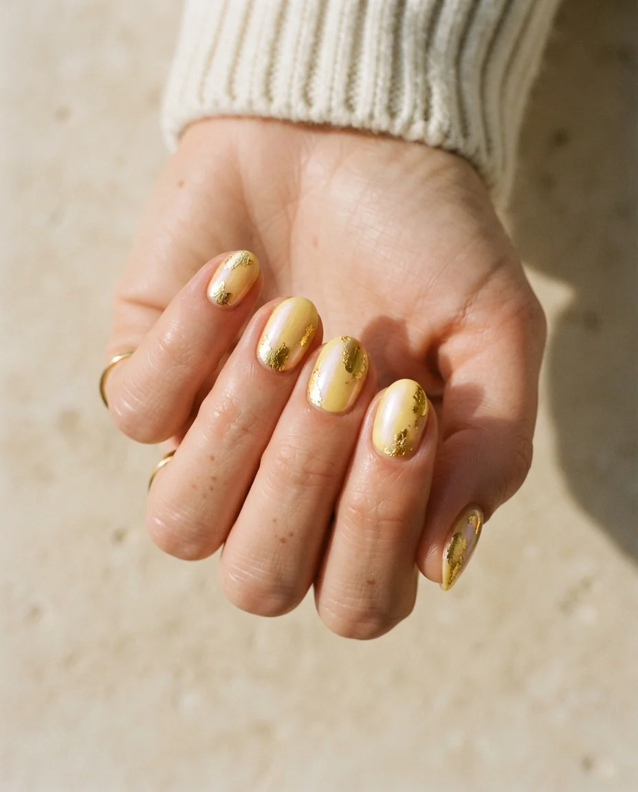 Sunlit Gold Foil Shimmer