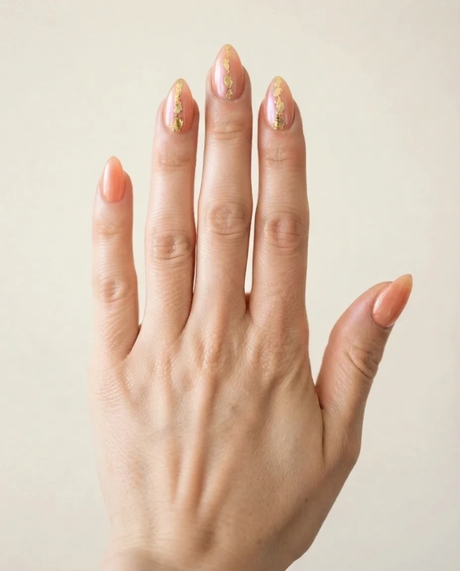 Shimmering Peach Leaf