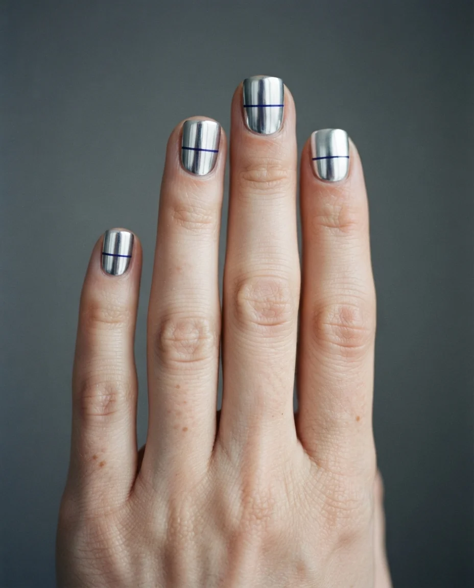 Indigo Lines on Chrome