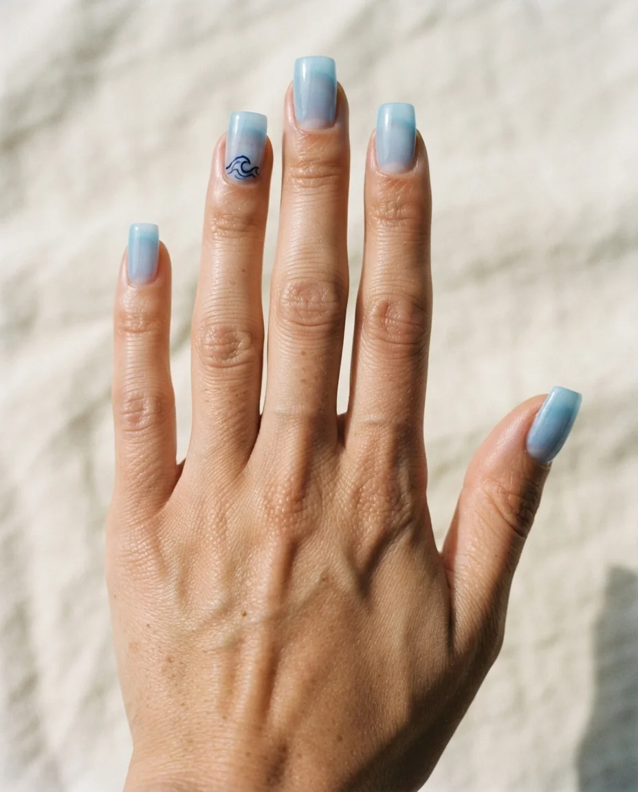 Indigo Watercolor Illusion