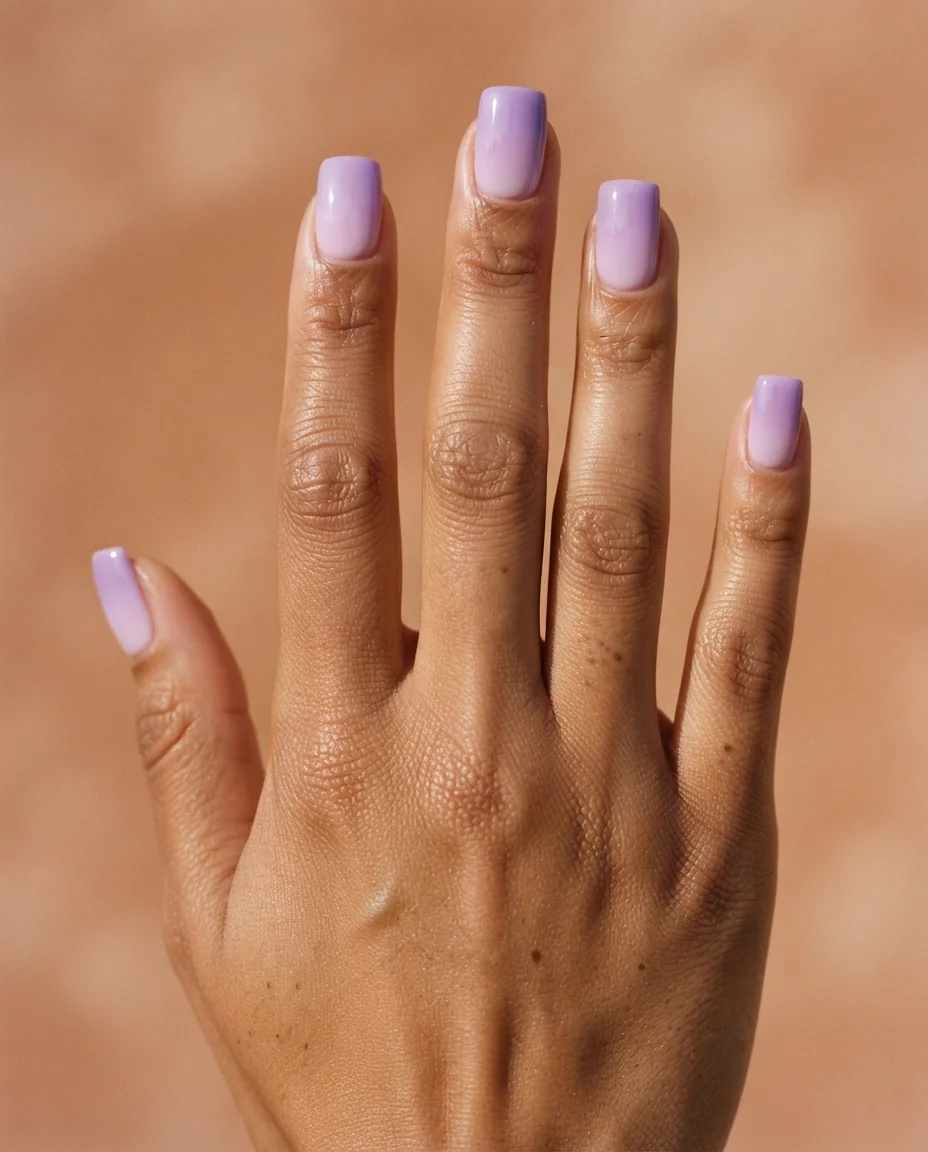 Lavender Ombre Square Nails