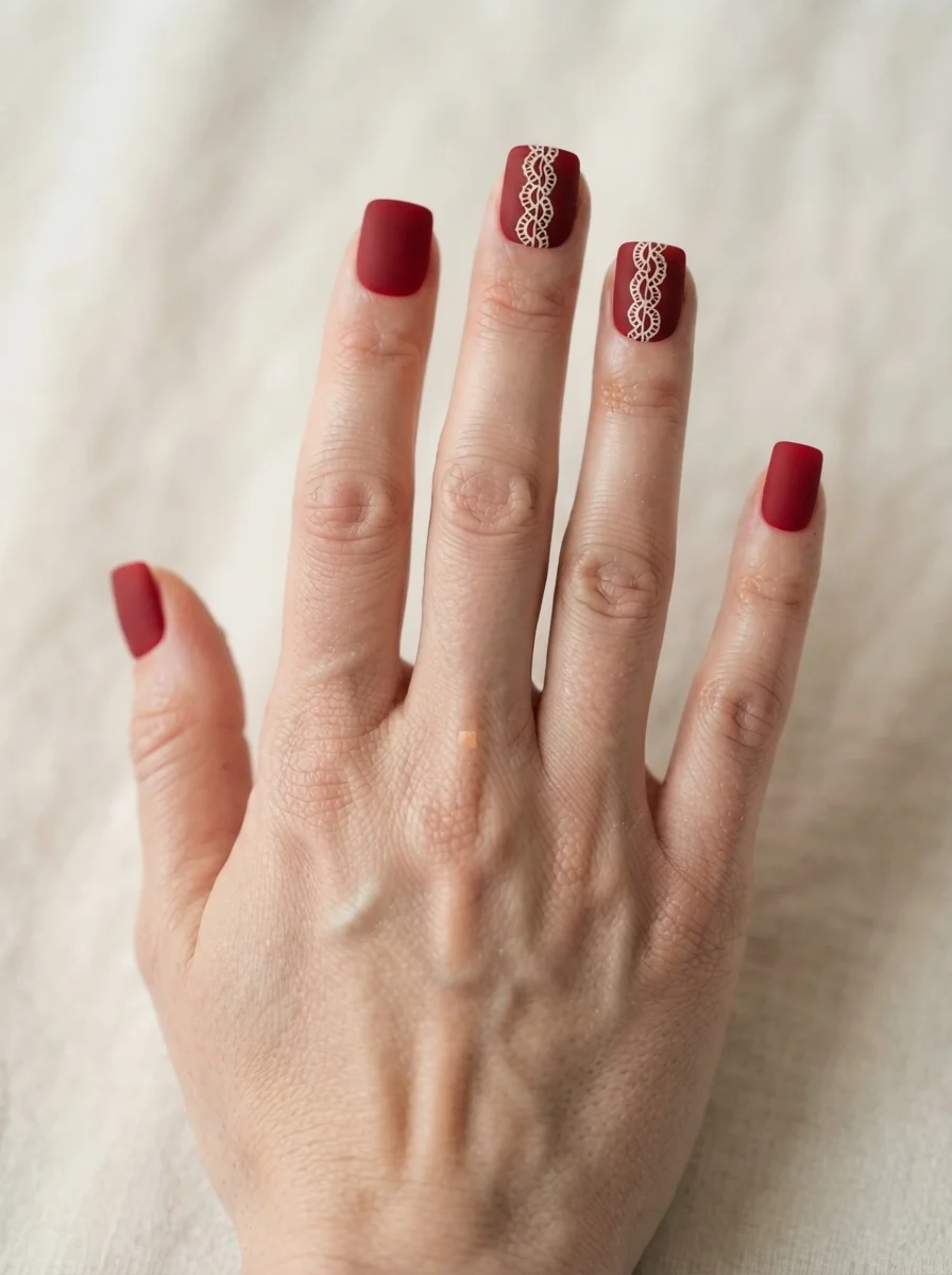 Matte Cherry Lace