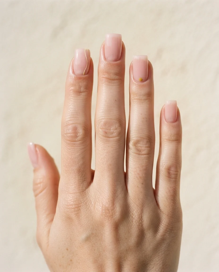 Minimalist Lemon Accent Lines