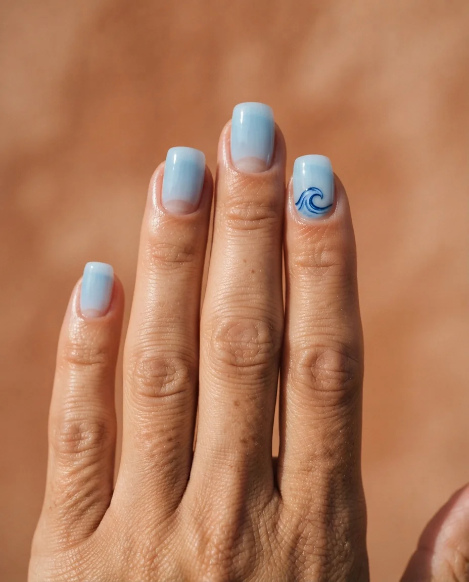 Sheer Indigo Accent Squoval