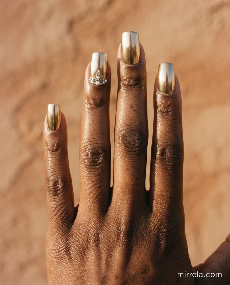 Liquid Gold and Crystal Accents