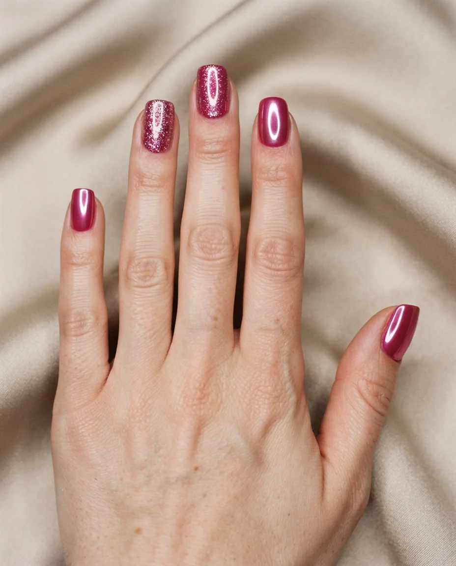 Chrome Fuchsia Glitter Glaze
