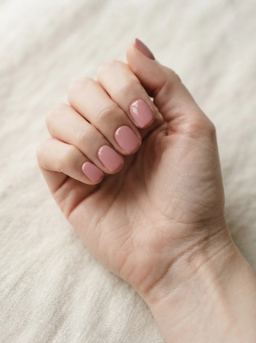 Dusty pink squoval