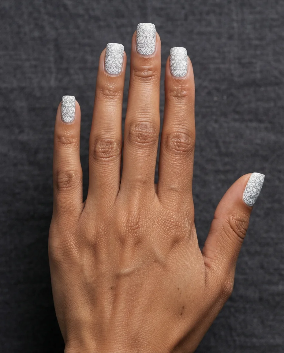 Contrast Lace Matte Squoval