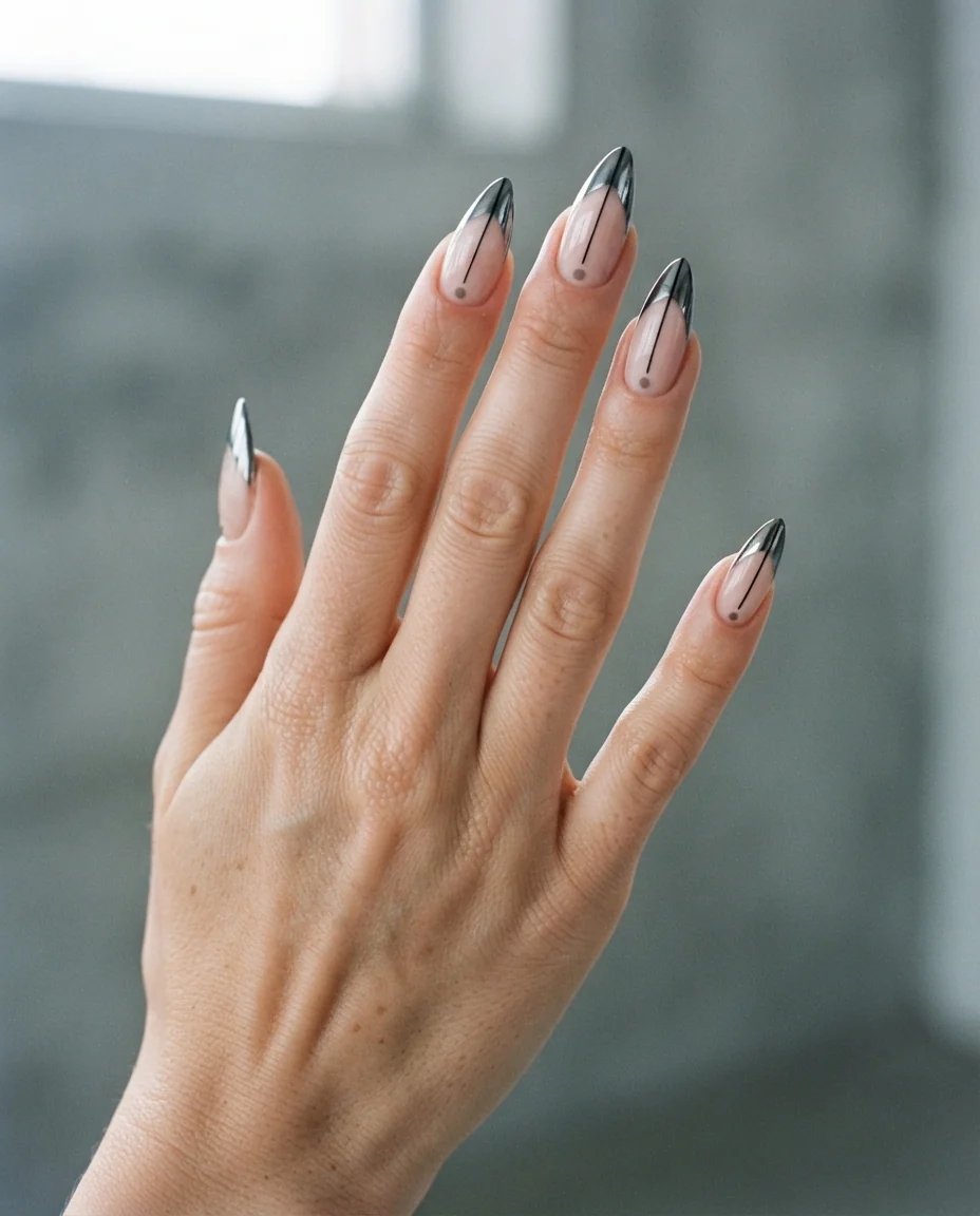 Minimalist Graphite Chrome Stiletto