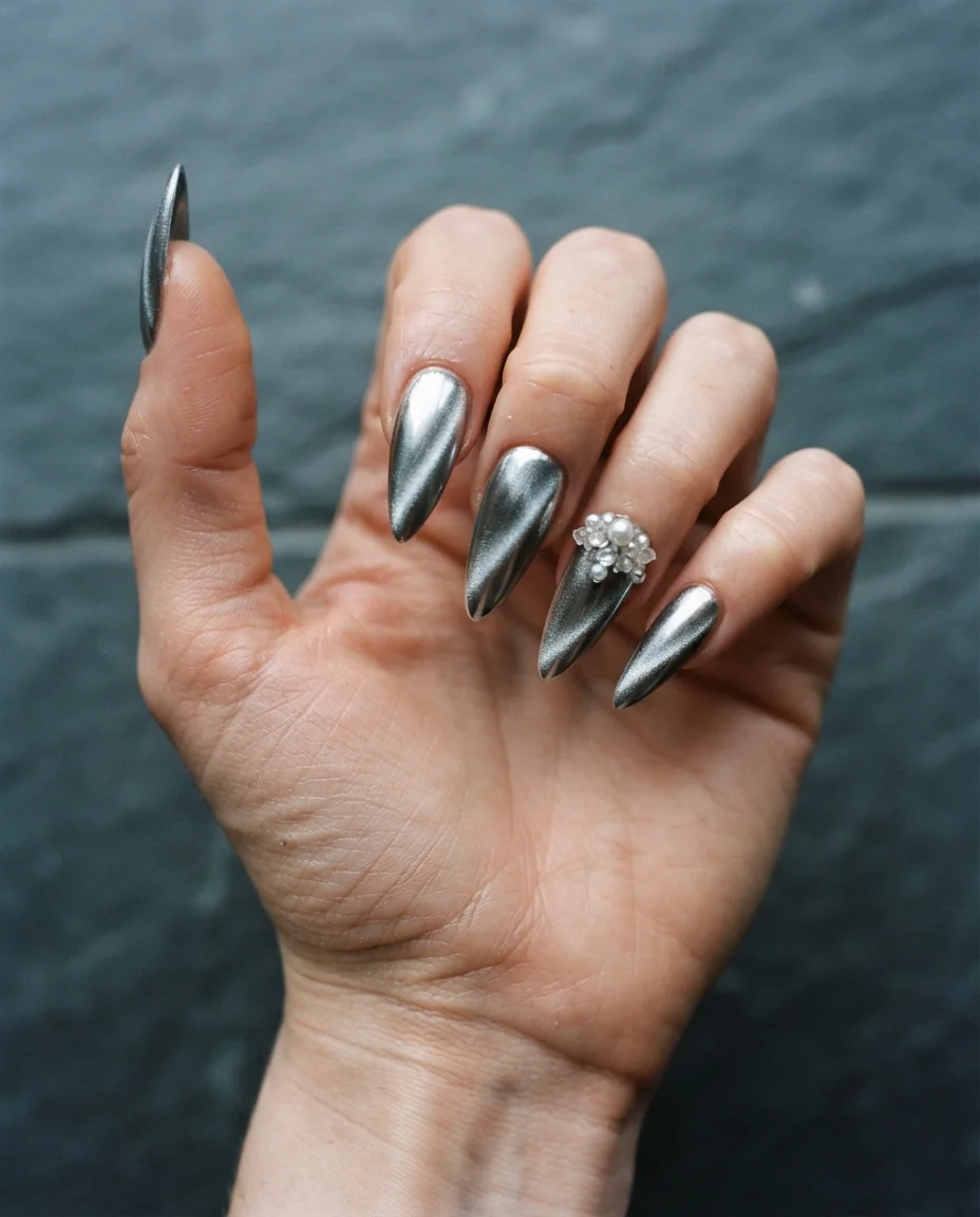 Molten Silver Stiletto Chrome