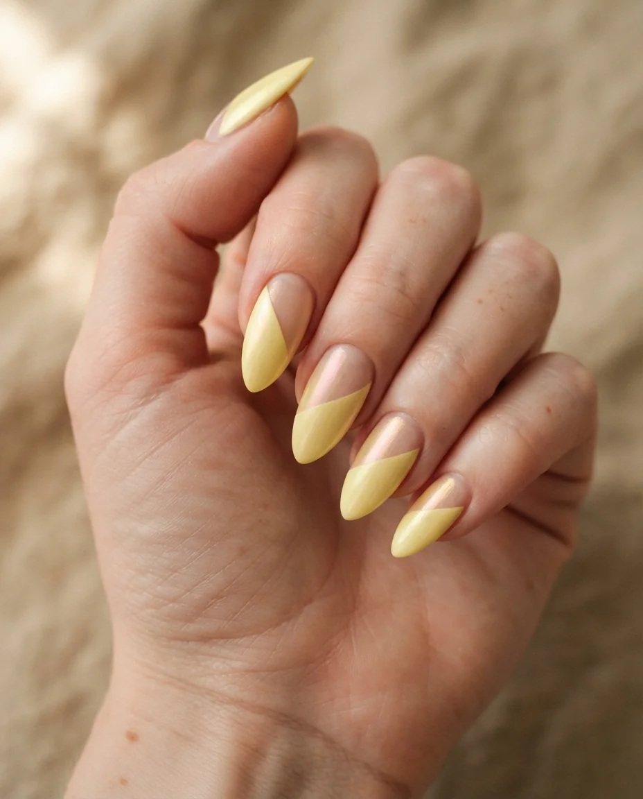 Muted Lemon Shimmer Stilettos