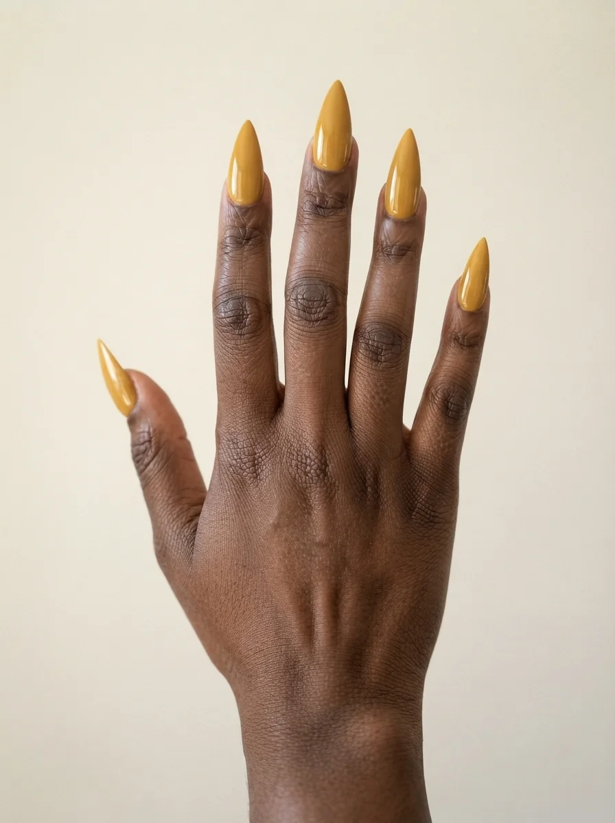 Glossy Mustard Stiletto