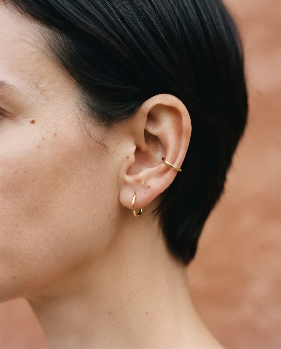 The Minimalist Gold Helix Hoop