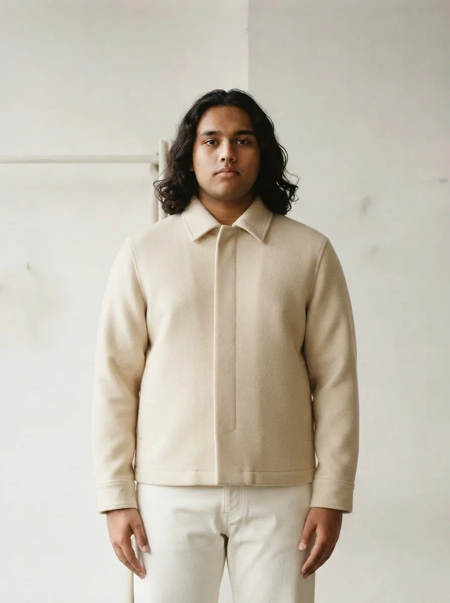 Structured Ecru Overshirt