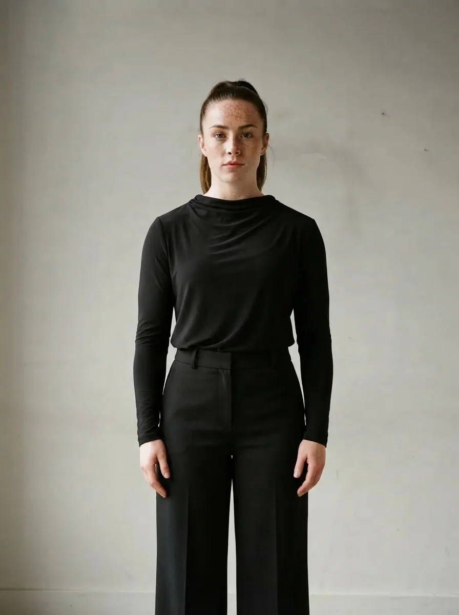 Draped Silk-Jersey Top