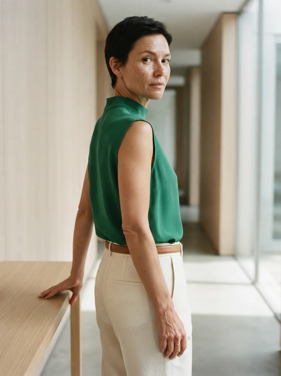 Sleek Emerald Summer Tailoring